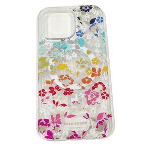 Kate Spade Multicolor Clear iPhone Hard Case 12/13 Max NEW